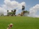 Winni vor dem Reiterdenkmal in Windhoek